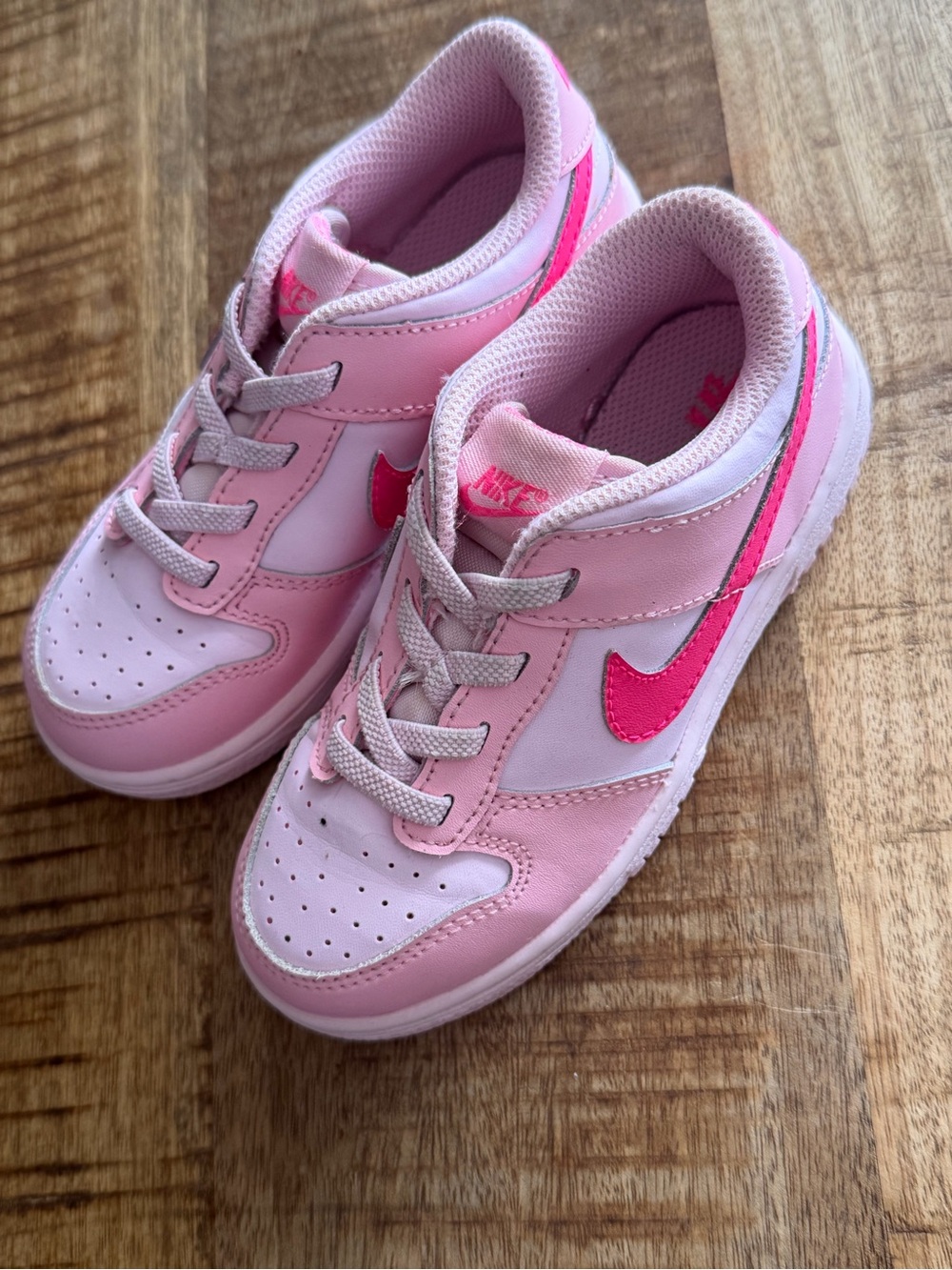 Nike Kids Pink and Hot Pink Low-Top Sneakers